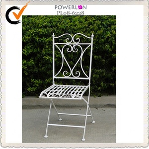 Shabby <span class=keywords><strong>Chic</strong></span> bianco banchetto <span class=keywords><strong>sedia</strong></span> pieghevole - Product Image 3