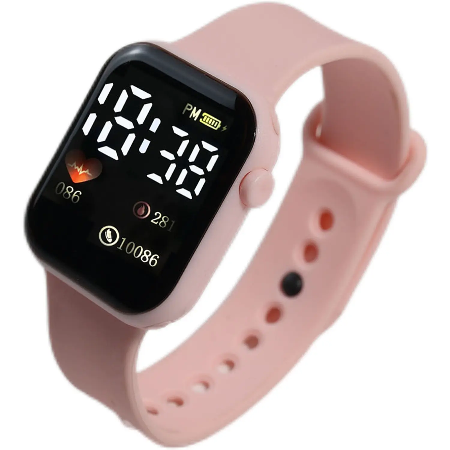 여성과 남성을위한 스포츠 시계 전자 LED 디지털 시계 패션 캐주얼 간단한 실리콘 여성 시계