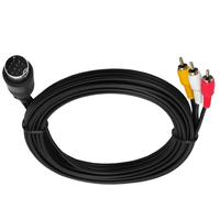 Câble audio personnalisé XYS Mini DIN 10 broches mâle vers 3 RCA mâle, paire torsadée coaxiale blindée, gaine PVC, certifié CE, pour haut-parleur AV