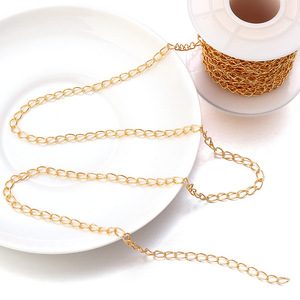 Iron <b>Chain</b> For Jewelry Making Plated Metal Link <b>Chain</b> Middle Size DIY Necklace Bracelet <b>Earring</b> Accessories - Product Image 3