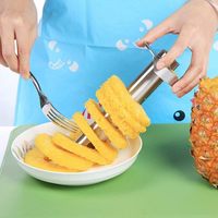 Multifunctionele duurzame fruit- en groentesnijder, -boor en -verwijderaar van roestvrij staal, ananassnijder, -verwijderaar en -decorator