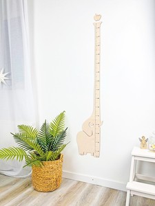 Niños niño elefante pared <span class=keywords><strong>madera</strong></span> <span class=keywords><strong>medidor</strong></span> altura medición regla crecimiento tabla guardería decoración baby shower nuevo regalo para Padres - Product Image 2