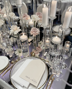 Wholesale Wedding Glass Tube Candlestick Crystal Votive <strong>Tealight</strong> Candle <strong>Holders</strong> Set of 3 - Product Image 6