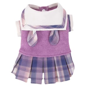 Pet <b>Cats</b> Jk Princess Dress Plaid Acrylic Fiber Cute Skirt Spring Autumn Small Pet <b>Clothes</b> - Product Image 4