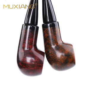 Muxiang Handmade Briar Wood Tobacco Pipe Free Type 3mm Flue Smoking Accessory - Product Image 4