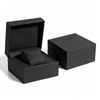 Boîte cadeau rigide de luxe noire avec fermeture magnétique et insert en mousse EVA pour bijoux, parfums et montres, avec logo personnalisé