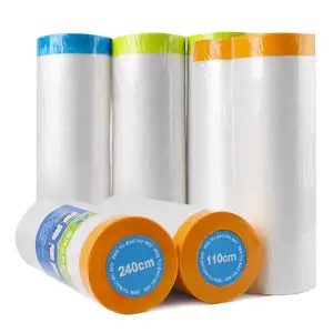 Window Masking Film Overspray Plastic Covering Pre-Taped Masking Film Roll