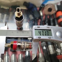 Longueur totale 47mm connecteur banane 4mm filetage grand amplificateur haut-parleur bêche fiche banane connecteur borne borne borne de liaison