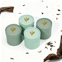 Caja de Regalo para Té Personalizada Premium, Juego de Empaque de Tubo de Papel Redondo de Lujo con Asa para Té de Hojas Sueltas