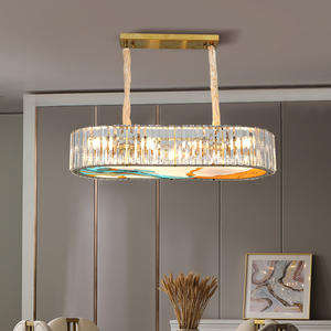 Luminaire décoratif Salon Chambre à coucher Décoration ronde de plafond Lustre moderne en cristal coloré - Product Image 2