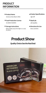 Частный бренд, натуральный подавитель аппетита для похудения, американский Кето растворимый черный кофе, жирный Детокс, сжигающий кофе для похудения - Product Image 4