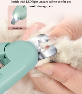 Wholesale LED Light Pet Nail Clippers Stainless Steel and <b>Dog</b> Toe Claw <b>Scissors</b> Cutter Knife - Product Image 5