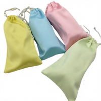 Sac à cordon personnalisé pour lunettes avec logo, pochette pour lunettes en microfibre multicolores