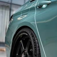 Film de protection de voiture WRAPMASTER 7,5 mil 1,5 m vert métallisé liquide Grace Green de luxe en TPU auto-réparant, anti-UV, anti-rayures, changeant de couleur et brillant