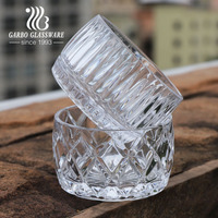Bols en verre gaufré de qualité blanche de 3 pouces petits bols