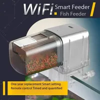 Distributeur automatique intelligent pour poissons et tortues, moderne, en plastique écologique, avec boîte de synchronisation Wi-Fi, emballage inclus