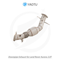 YT knalpot Downpipe dengan katalis (Baja tahan karat SS304) untuk Land Rover/Range Rover Evoque 2.0T