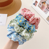 Chouchous floraux tendance en gros pour femmes, accessoires pour cheveux, élastiques pour queue de cheval, chouchous en tissu mignons et doux pour filles