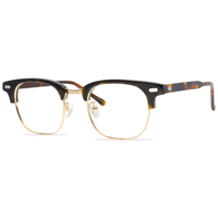 Monture de lunettes optiques carrées en acétate de marque de luxe pour hommes, monture demi-cerclée transparente vintage, monture de lunettes de vue Yuke