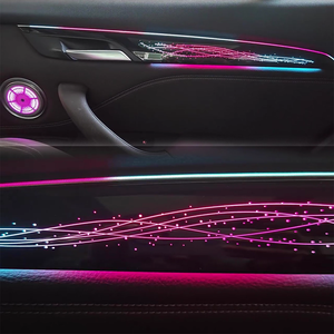 SJC Lumière d'ambiance de voiture 64 couleurs style galaxie pour <span class=keywords><strong>BMW</strong></span> <span class=keywords><strong>X1</strong></span> F48 2016-2022 Accessoires de voiture Décoration intérieure Éclairage d'ambiance - Product Image 4
