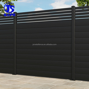 Panneau de clôture décoratif en aluminium noir thermolaqué pour jardin, poteaux de clôture pour cour de maison - Product Image 4