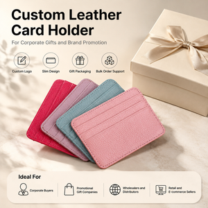 Porte-cartes ultra fin à pochette avant, assortiment de couleurs, ouverture supérieure/fermeture à bouton-pression magnétique, conforme REACH, vente en gros - Product Image 1