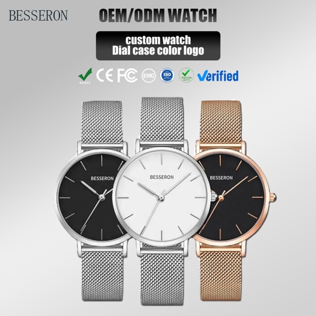 OEM New High Quality Fashion Lady Watch 316L Stainless Steel Case Leather Band Hardlex 32mm White Design Japan Miyota Quartz