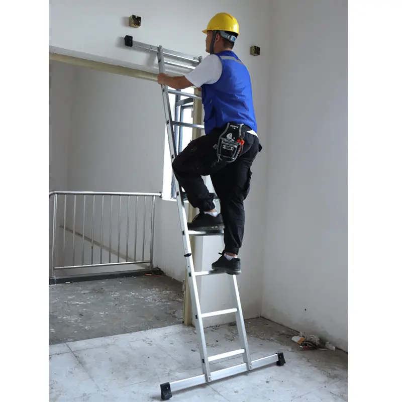 Bastidor de aço dobrável multifuncional, escada dobrável com multiuso plataforma dobrável de alumínio