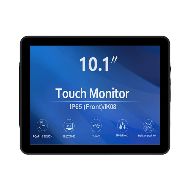 10.1 Inch 10 Points Touch Waterproof PVC Jacket Industrial Open Frame PCAP Touch Screen LCD Display Monitor 1280x800