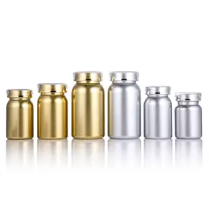 Empty 100ML 3.4OZ Metal Paint Empty Plastic Bottles With White Screw Cap Solid Powder Capsules Pill Tablet Holder Storage Box
