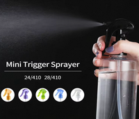 Mini pulvérisateur à gâchette 24/410 avec verrouillage par bouton, couleur personnalisable disponible pour les bouteilles de produits de nettoyage, commande en gros