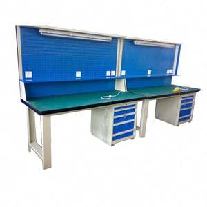 Banco de trabajo industrial de línea de montaje bien vendido Banco de herramientas de servicio pesado con gabinete - Product Image 1