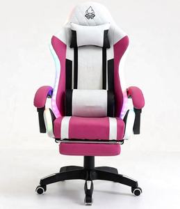 LED caldo Rgb sedie per Computer Pc sedia da gioco Gamer massaggio rosa rosa gatto Hello Cat sedia da gioco con luci e altoparlanti - Product Image 2