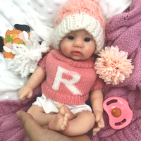 30cm Realistische Vollsilikon-Reborn-Babypuppe mit Gewicht, Neugeborenen-Design, Handgefertigte Kunstpuppe, Ungiftig, Sicher, Sammlerstück