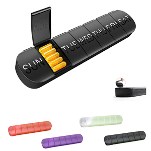 Weekly Pill Organizer Box for Daily Medication Storage Travel Medicine Case Portable 7 Day Pill Box Multiple Colors - Product Image 2