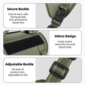 Tali rompi anjing besar, dengan tali dada dapat disesuaikan gaya klasik reflektif berjalan tali anjing tahan lama taktik Harness - Product Image 4