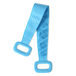 Brosse de bain en silicone naturel, longue bande double face pour le dos, sans douleur, pour hommes et femmes - Product Image 3