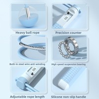 Corde à sauter intelligente électronique sans fil avec compteur, design balle lestée en ABS, pour entraînement professionnel à domicile