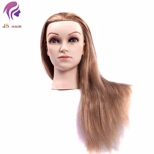 24英寸真正的头发训练头人体模特头娃娃 gpld 金发人发