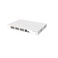 Mikroskop CRS328-24P-4S + RM 4-Port 10 Gigabit 24 Port Poe Saklar Routing Manajemen Jaringan Gigabit
