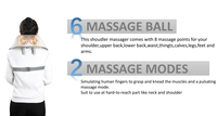 Ceinture de massage chauffante Shiatsu pour le cou, le dos et les épaules, avec contrôle de la minuterie, pour la maison, les voyages et la voiture