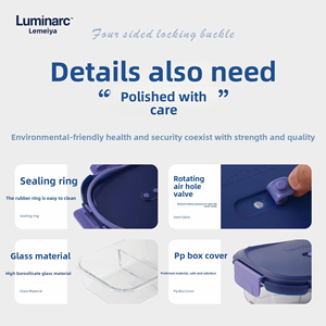<span class=keywords><strong>Luminarc</strong></span> Boîte à lunch carrée d'emballage pour enfant <span class=keywords><strong>avec</strong></span> logo personnalisé Boîte à lunch scellée <span class=keywords><strong>avec</strong></span> <span class=keywords><strong>couvercle</strong></span> <span class=keywords><strong>en</strong></span> plastique pour réchauffer les aliments Boîtes à lunch pour enfants - Product Image 2