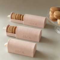 Boîtes d'emballage personnalisées pour macarons, en carton blanc, pour chocolats et dattes, boîte de luxe faite à la main avec tiroirs, boîte cadeau pour desserts de l'Aïd
