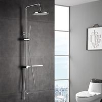 Colonna Doccia kit de douche de salle de bain 50 acier inoxydable multi chrome moderne contemporain appartement ensemble de douche mural ODM + OEM