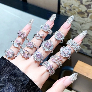 Anneau d'anxiété al por mayor de plata de ley 925 moda extica encanto noble oro rosa anillo de oro soulagement de l'anxiété serie accesorios - Product Image 1