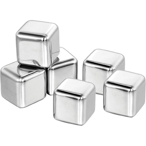 Accesorios de Bar Ecológicos de Acero Inoxidable 304 de Lujo, Cubitos de Hielo para Enfriar Bebidas en Fiestas y Cenas - Product Image 1