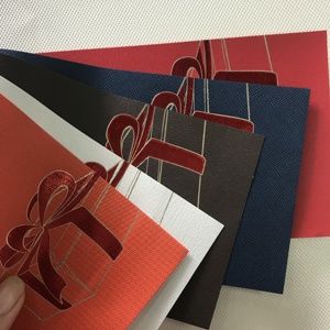 Vải Lanh 230gsm 300gsm Bìa Ràng Buộc Giấy Các Tông Màu Dập Nổi - Product Image 2