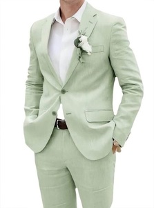 Nouveau Design Double Poitrine Deux Boutons Blazer <span class=keywords><strong>Vert</strong></span> <span class=keywords><strong>Sauge</strong></span> Formelle Affaires Classique Hommes Costumes - Product Image 4