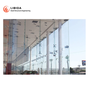 Mur-rideau à large champ de vision, mur-rideau en aluminium avec panneau arrière, mur-rideau en verre teinté, mur-rideau en verre fabriqué en usine - Product Image 2