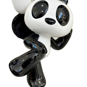 Escultura de Panda de Fibra de Vidrio Personalizada, Diseño IP, Tamaño Real para Parque Temático, Oso de Fibra de Vidrio - Product Image 1